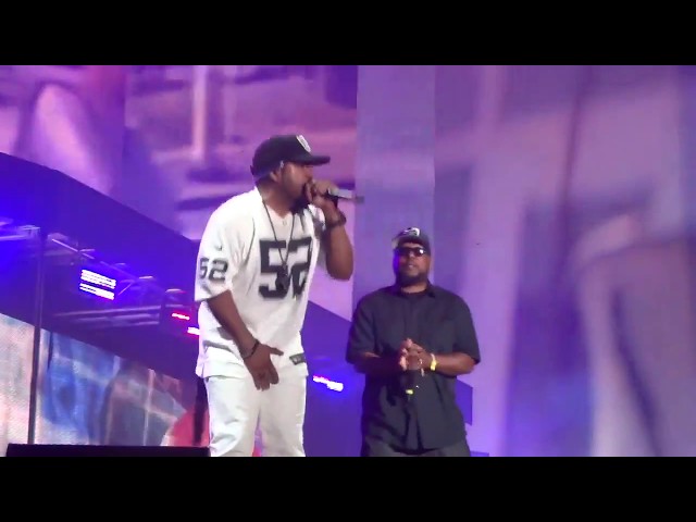 Ice Cube MC Ren u0026 DJ Yella - Fuck Tha Police N.W.A Reunion live at Coachella 2016 class=