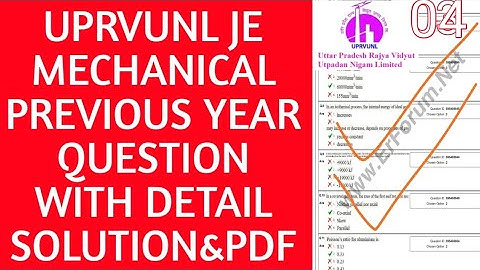 uprvunl je mechanical previous year question paper pdf 2016 solutions
