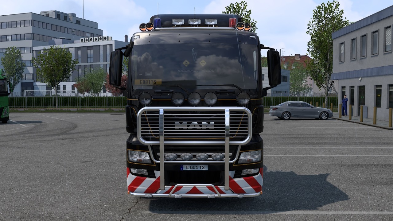 ETS2 MAN TGX Euro 6 XL 41.640 Дижон-Женева негабарит с сопровождением