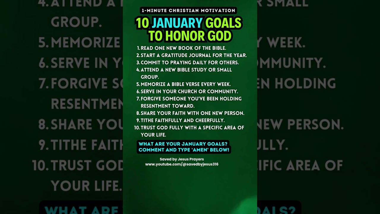 10 NEW YEAR GOALS TO HONOR GOD 