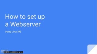 Webserver using apache