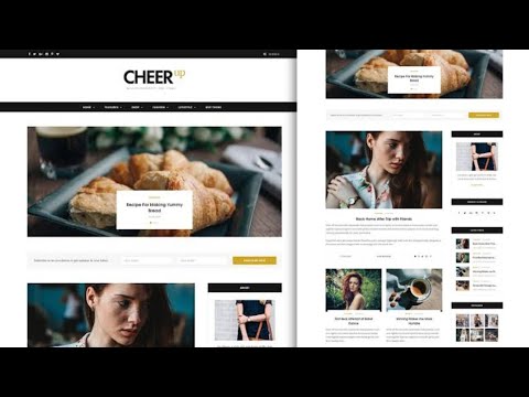 How to create a blog website layout using html css grid in hindi - YouTube