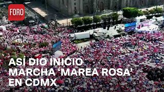 Marea Rosa comienza abarrotar el Zócalo de la CDMX  Las Noticias