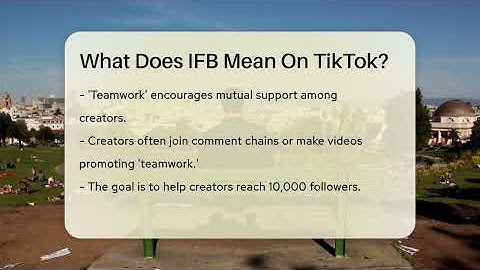 What Does IFB Mean On TikTok? - Everyday-Networking
