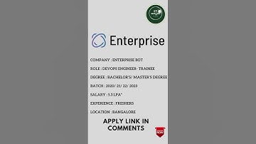 Enterprise bot hiring DevOps Engineer- Trainee 2023 | off campus jobs | latest job updates | jobs