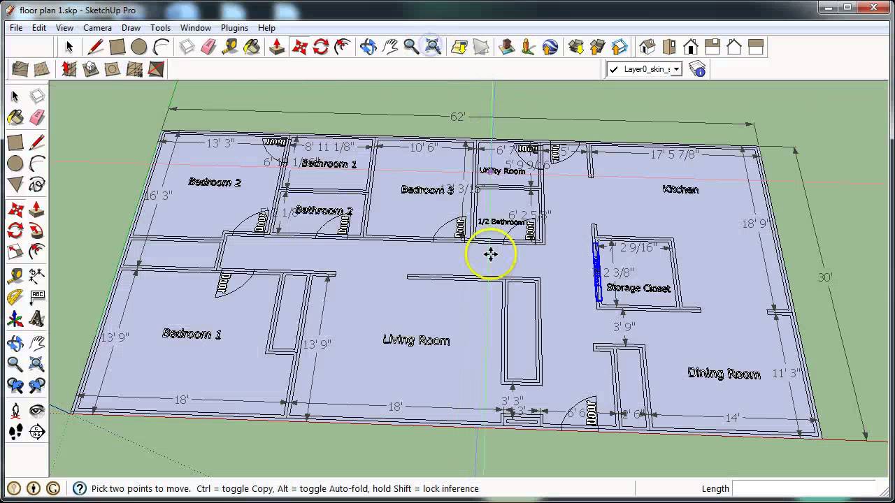  SketchUp  Floor  Planning Video 3 YouTube