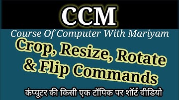 MS paint 🎨 part-5 How to use Crop, Resize, Rotate & Flip Commands With Mariyam