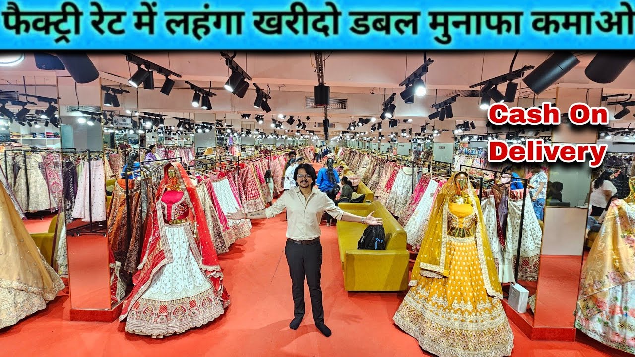 Lehenga factory Surat Lehenga Manufacturer in surat Bridal lehenga factory lehenga wholesale market