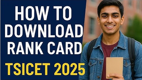 TSICET 2025 Rank Card Download | How to Download TSICET Rank card | step by step guide