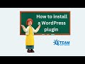 How to install a wordpress plugin
