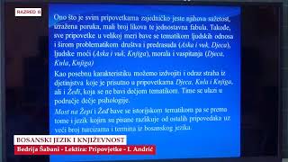 B8839   Bosanski Jezik i knjizevnost   Lektira Pripovjetke   I  Andrić   Bedrija Šabani