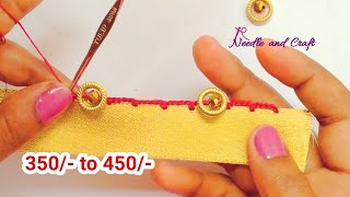 New krosha saree kuchu using ring beads for beginners easy saree kuchu simple saree kuchu Quick