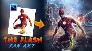 The Flash Fan Art Photoshop tutorial