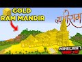 I built a golden shree ram mandir in minecraft hardcore