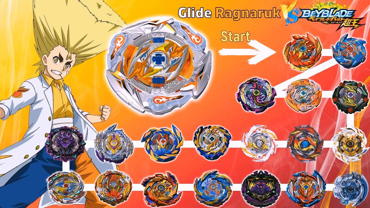 【Glide Ragnaruk VS ALL Beyblade Burst Sparking Marathon Battle】 ベイブレード ...