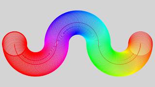 Steve's Generative Art. Circles 39 - Tube Circle Line