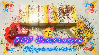 Thank You 🥳💛💓 for 500 Subscribers || Strawberry & Yellow dyed GymChalk 🎉 #celebration #dyedgymchalk