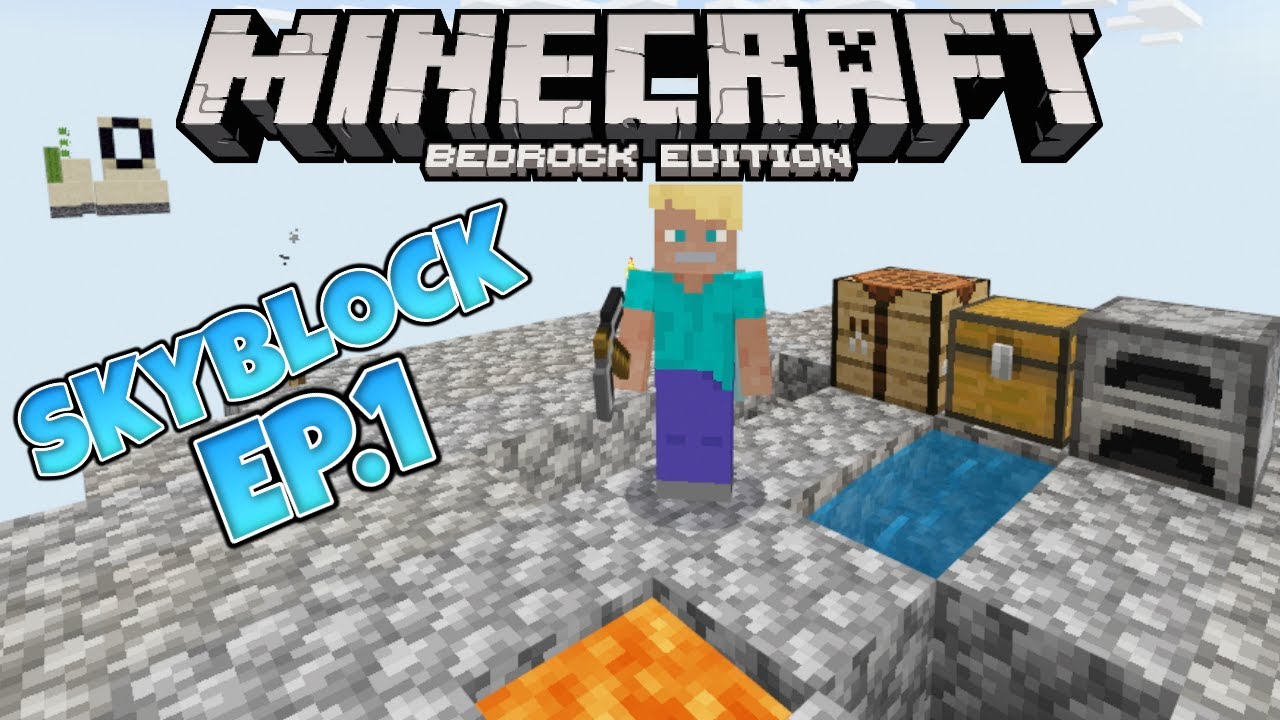 1.16 Skyblock LETS MINE COBBLESTONE! Ep.1 [Minecraft Bedrock Lets Play]