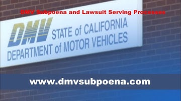 California DMV Subpoena Address