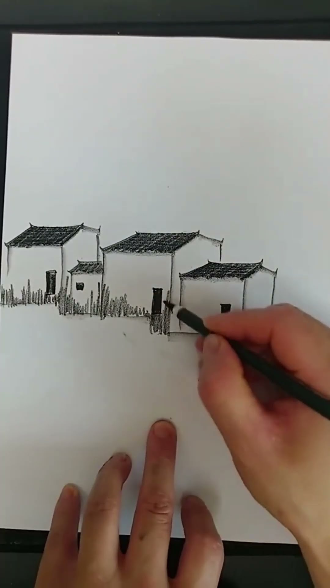 Sketching landscape #drawing #art #sketch - YouTube