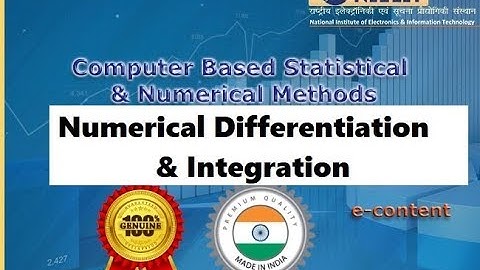 CBNS 5 Numerical Differentiation & Integration
