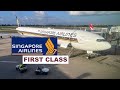 Singapore airlines first class  sydney to singapore  sq 212 boeing 777300er