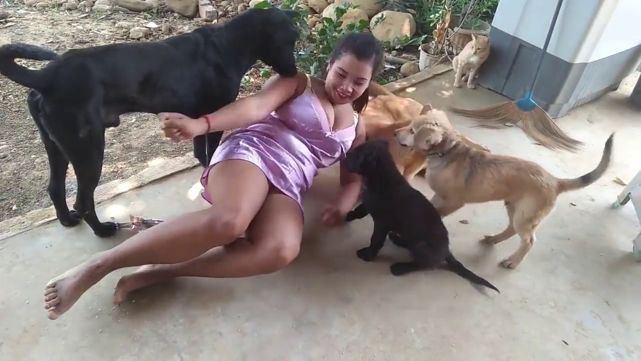 18x+ Beautiful girl Play with smart and cute dog and discover life Part 3 -...