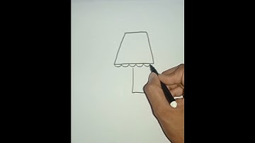 L = Table lamp | Draw Table Lamp with letter L #shorts #arttutorial #howtodraw