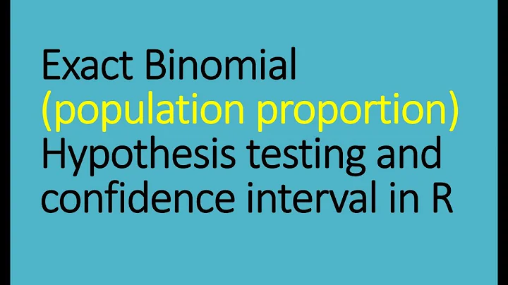 Exact Binomial  (population proportion) Hypothesis testing and confidence interval in R