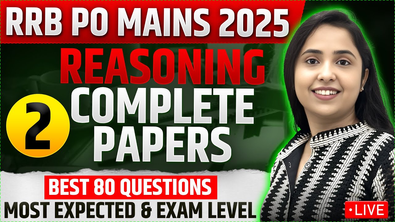 RRB PO Mains 2025 80 BEST & MOST Expected Questions | Reasoning 2 ...