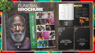 How To Design A Funeral Book | Funeral Brochure Design In Photoshop | Episode 1