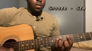 Snooze - SZA | Guitar Tutorial(How to Play snooze)