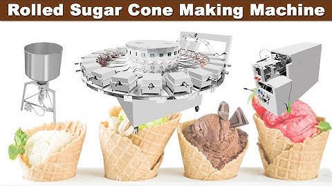 Waffle Ice Cream Cone Making Machine|Semi Automatic Rolled Sugar Cone Making Machine SUS304