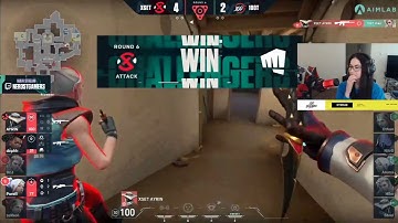 Kyedae Reacts To  100T  Vs Xset !! MAP 1 !!!Upper Finals