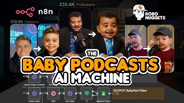 This AI System makes VIRAL Talking Baby Podcasts, Hourly (n8n NO CODE Tutorial 🥚)
