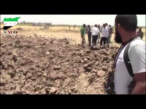 مراسل درعا سقوط برميل متفجر على بلدة نافعة بريف درعا 28 6 2014