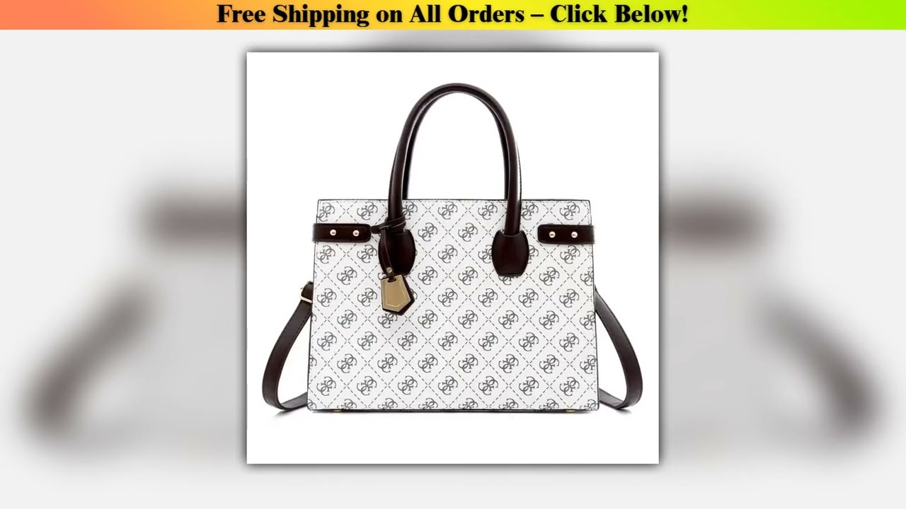 2025 Luxury Monogram Tote Bag Premium Leather Large Capacity Stylish Office Party Single-shoulder