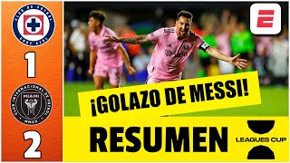 GOLAZO DE MESSI Debut SOÑADO con Inter Miami. Gol de tiro libre. Victoria vs Cruz Azul | Leagues Cup image