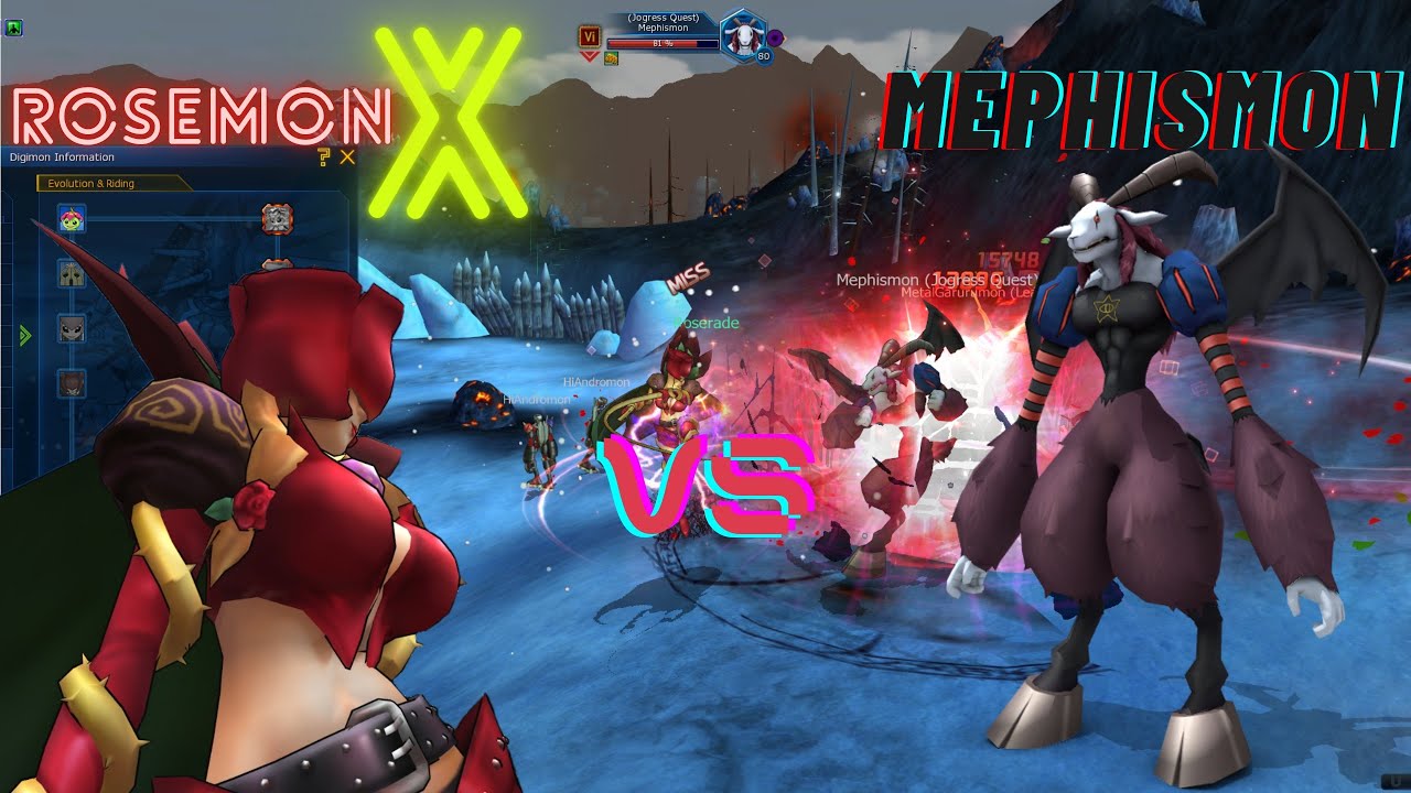 Digimon Masters Rosemon X ️ (VS) Mephismon YouTube