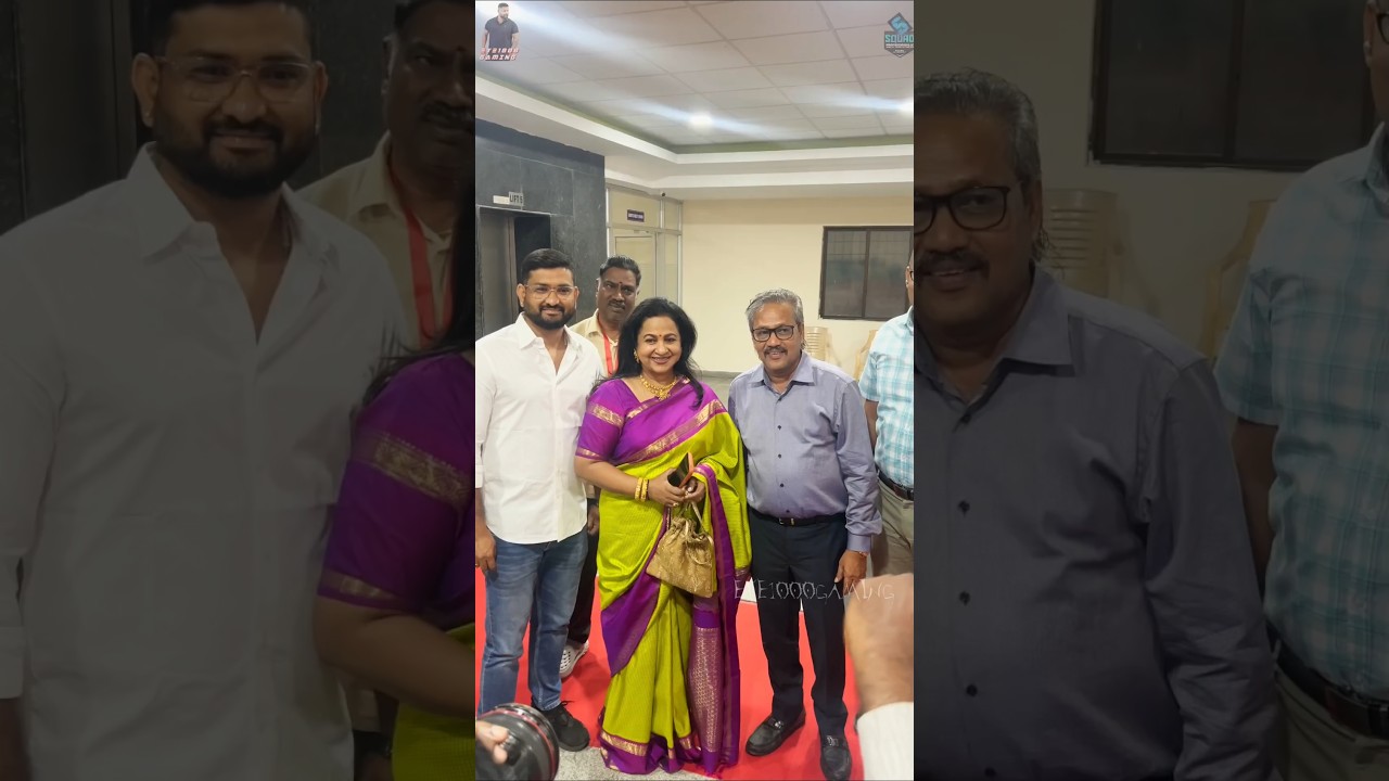 Actress Radhika & producer Kannan Ravi at Dindigul I. Leoni 50yr celebration #radhika