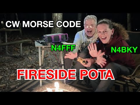 Fireside CW POTA Activation | West Coast Propagation and Noise Battle | CW Copy Practice with QRM