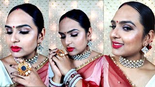 Easy Soft Glam Traditional Karvachauth Makeup 2019 /GYF screenshot 4