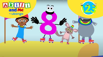 Count to NUMBER 8! Counting Numbers for kids | Akili and Me | Learning videos for toddlers