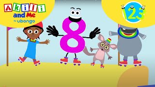 Count to NUMBER 8! Counting Numbers for kids | Akili and Me | Learning videos for toddlers