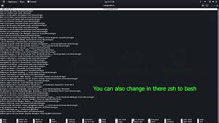 How to change zsh shell to bash shell in kali linux