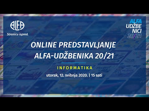 Informatika - Online predstavljanje Alfa-udžbenika 20/21