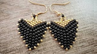 Herringbone Beaded Earrings DIY Tutorial