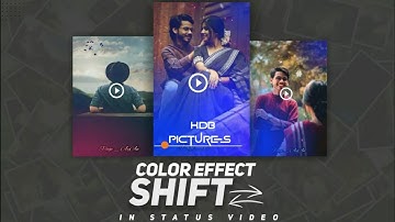 Coloring flash effect and shift animation in status video