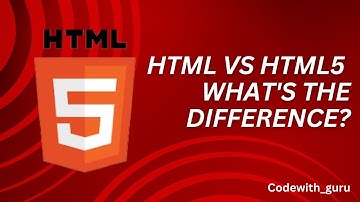 HTML vs HTML5 | Difference between HTML and HTML5 | HTML Tutorial for beginners |