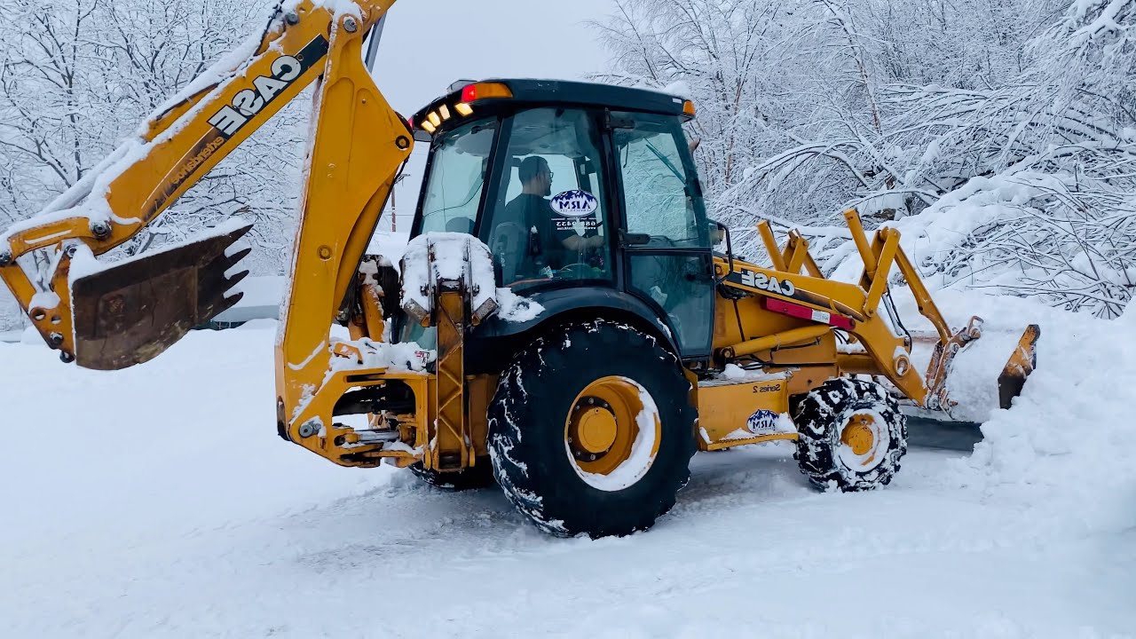 CASE 580 Wet Heavy Snow | Rob talks 